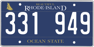 RI license plate 331949