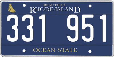 RI license plate 331951