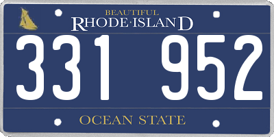 RI license plate 331952
