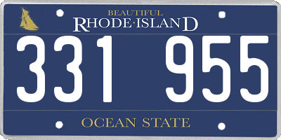 RI license plate 331955