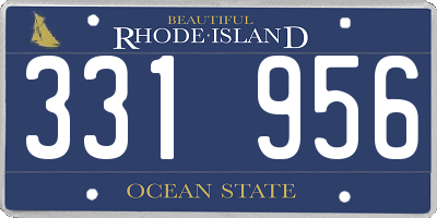 RI license plate 331956
