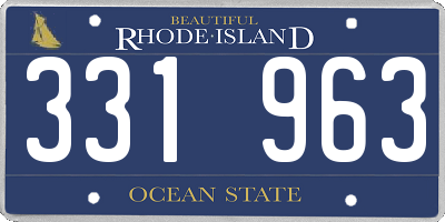 RI license plate 331963