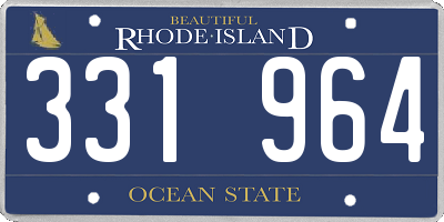 RI license plate 331964