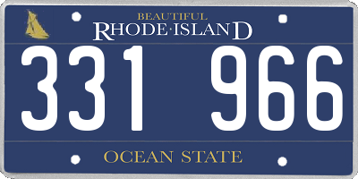 RI license plate 331966