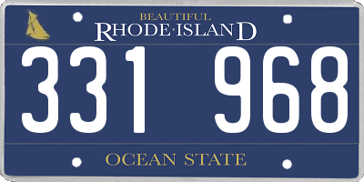 RI license plate 331968