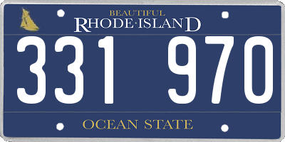 RI license plate 331970