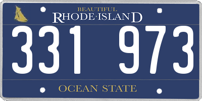 RI license plate 331973