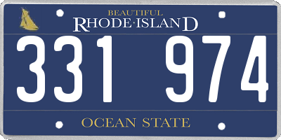 RI license plate 331974