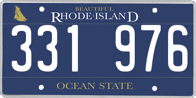 RI license plate 331976