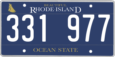 RI license plate 331977