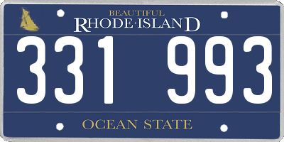 RI license plate 331993