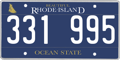 RI license plate 331995