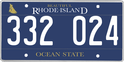 RI license plate 332024