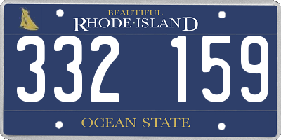 RI license plate 332159
