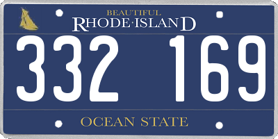 RI license plate 332169