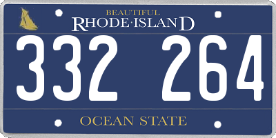RI license plate 332264
