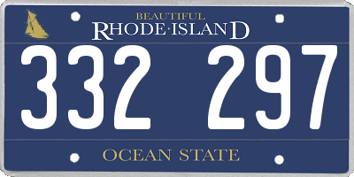 RI license plate 332297