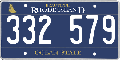 RI license plate 332579