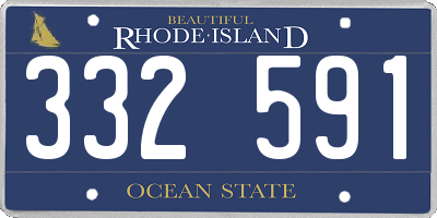 RI license plate 332591