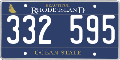 RI license plate 332595