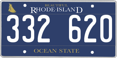 RI license plate 332620