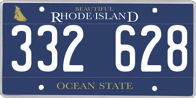 RI license plate 332628