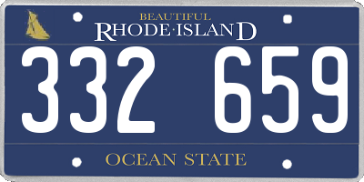 RI license plate 332659