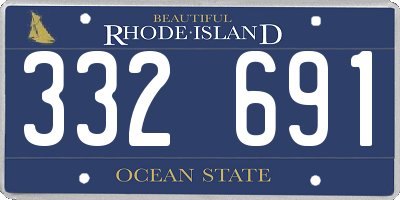 RI license plate 332691