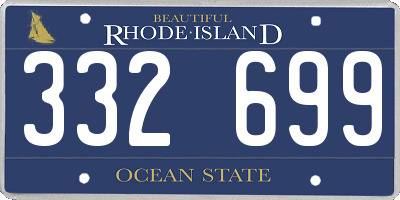 RI license plate 332699