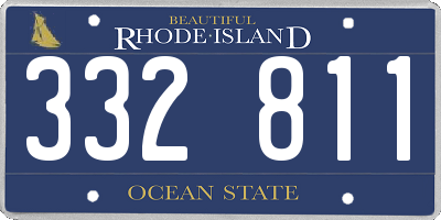 RI license plate 332811