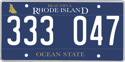 RI license plate 333047