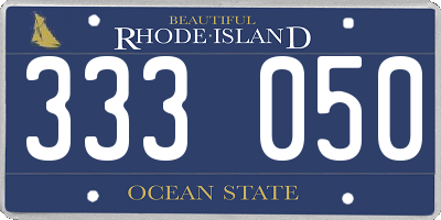 RI license plate 333050