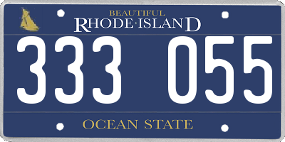 RI license plate 333055