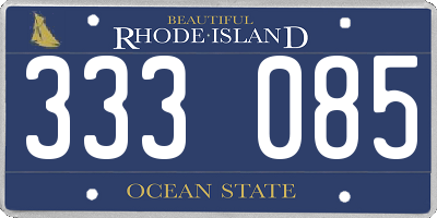 RI license plate 333085