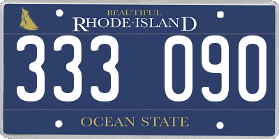 RI license plate 333090