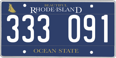 RI license plate 333091