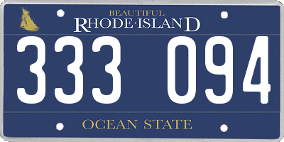 RI license plate 333094