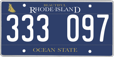 RI license plate 333097