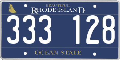 RI license plate 333128