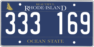 RI license plate 333169