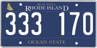 RI license plate 333170