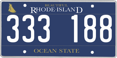 RI license plate 333188