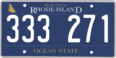 RI license plate 333271