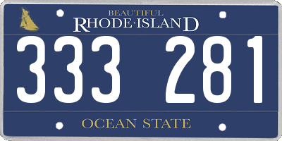 RI license plate 333281