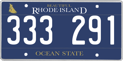 RI license plate 333291