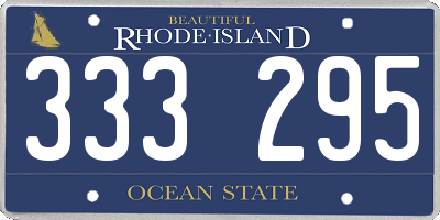 RI license plate 333295