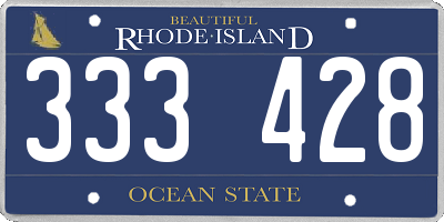 RI license plate 333428