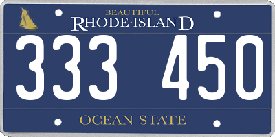 RI license plate 333450