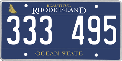 RI license plate 333495