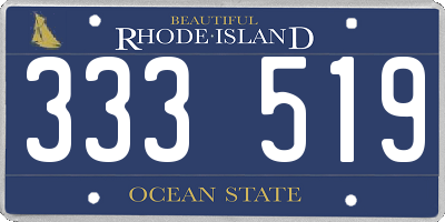 RI license plate 333519